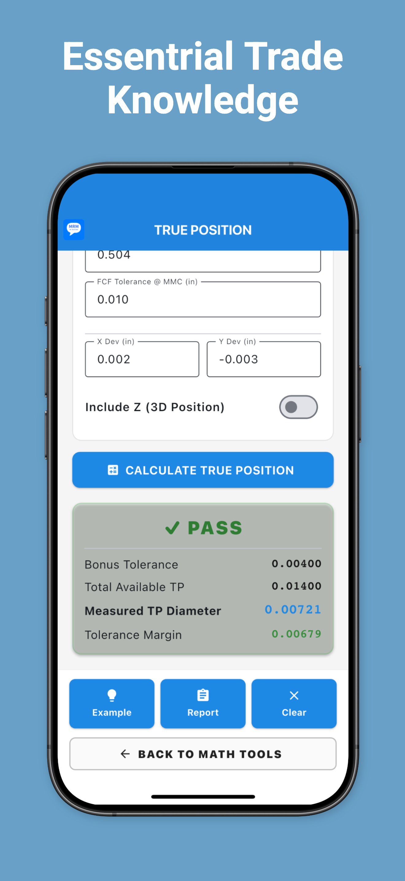 GD&T True Position Calculator Screenshot